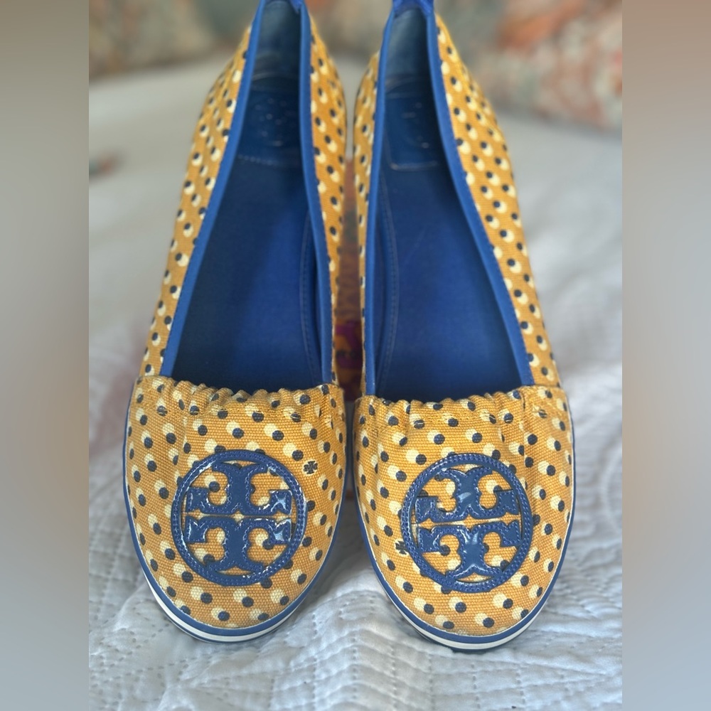Tory Burch Size 10.5 Lucie A/Jelly Blue Slip on Sneaker